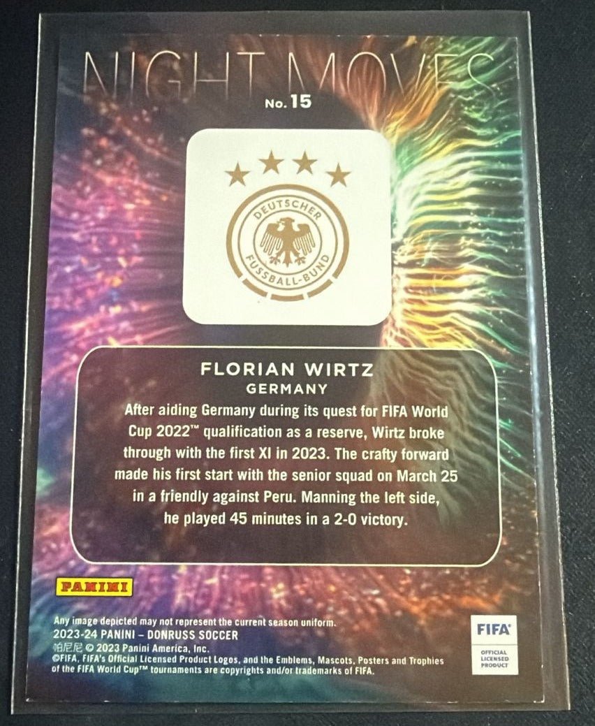 2023-24 Panini Donruss FIFA Florian Wirtz 15 Night Moves by House Of Cards on MYNTED