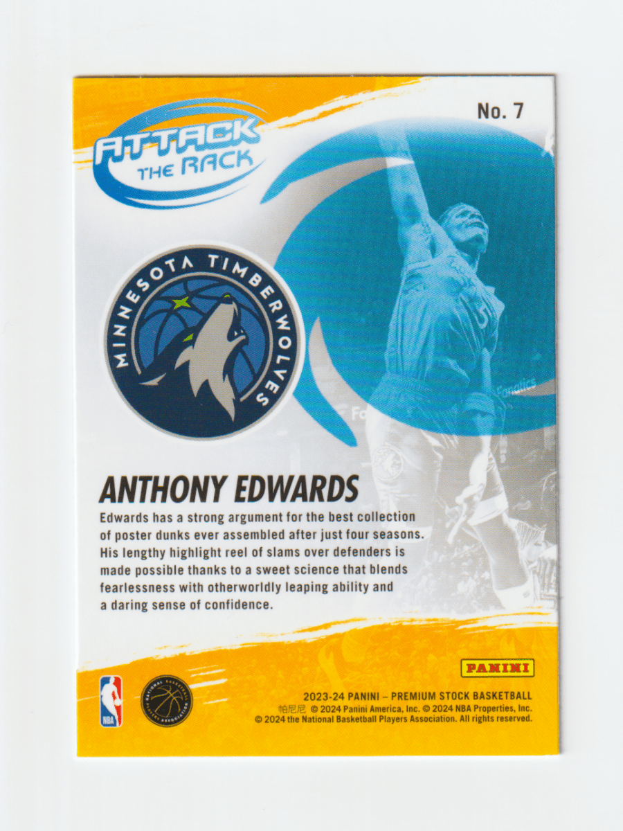 2023 - 24 PREMIUM STOCK ANTHONY EDWARDS ATTACK THE RACK by Fabio’s Black Box on MYNTED