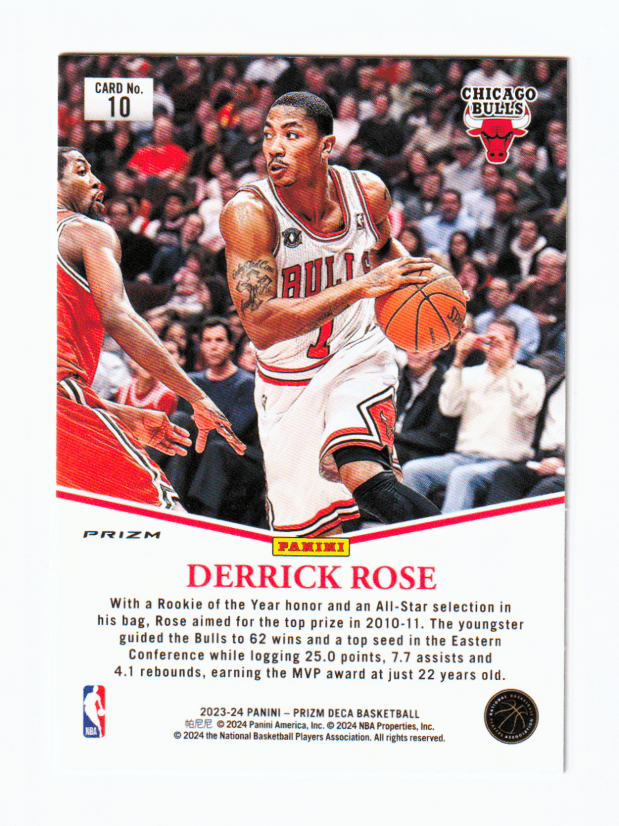 2023 - 24 PRIZM DECA DERRICK ROSE MVP PRIZM SILVER by Fabio’s Black Box on MYNTED