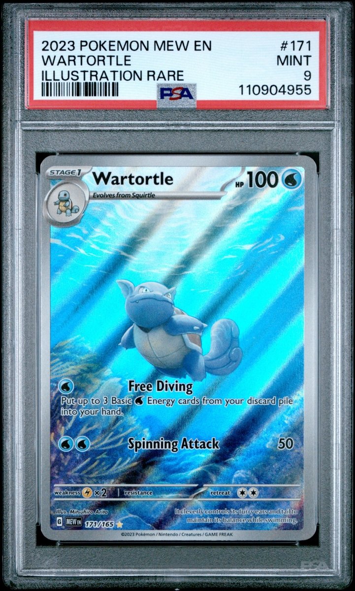 2023 POKEMON MEW EN - 151 171 WARTORTLE ILLUSTRATION RARE - PSA 9 by Poké Dubai on MYNTED