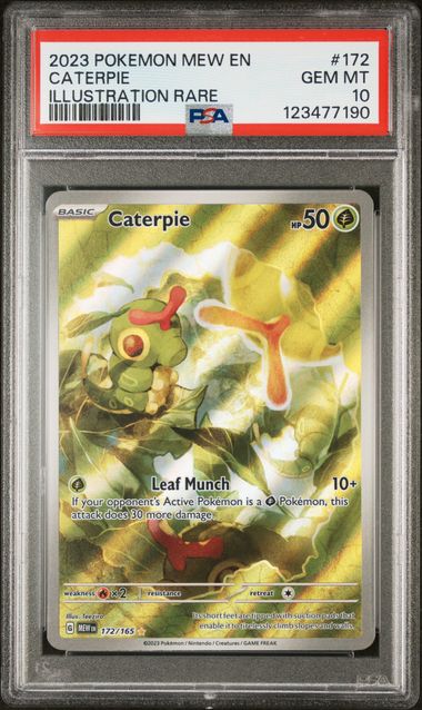 2023 POKEMON MEW EN - 151 172 CATERPIE ILLUSTRATION RARE - PSA 10 by Poké Dubai on MYNTED