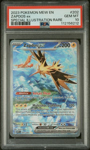 2023 POKEMON MEW EN - 151 202 ZAPDOS EX SPECIAL ILLUSTRATION RARE - PSA 10 by Poké Dubai on MYNTED