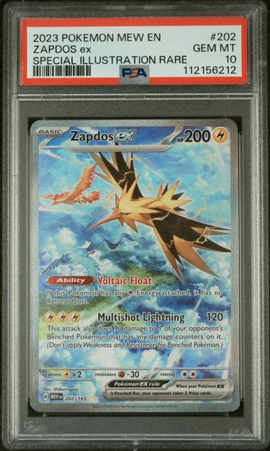 2023 POKEMON MEW EN - 151 202 ZAPDOS EX SPECIAL ILLUSTRATION RARE - PSA 10 by Poké Dubai on MYNTED
