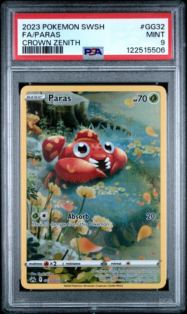 2023 POKEMON SWORD AND SHIELD CROWN ZENITH GG32 FA/PARAS CROWN ZENITH by PokeMagic on MYNTED