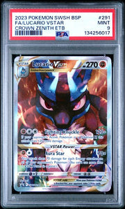 2023 POKEMON SWSH BLACK STAR PROMO 291 FA/LUCARIO VSTAR CROWN ZENITH ETB PSA 9 by PsychTCG on MYNTED