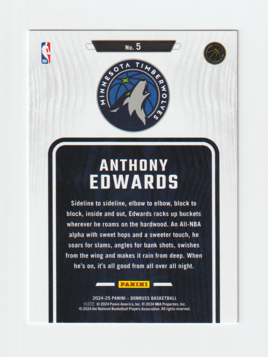 2024 - 25 DONRUSS ANTHONY EDWARDS HARDWOOD MASTERS by Fabio’s Black Box on MYNTED