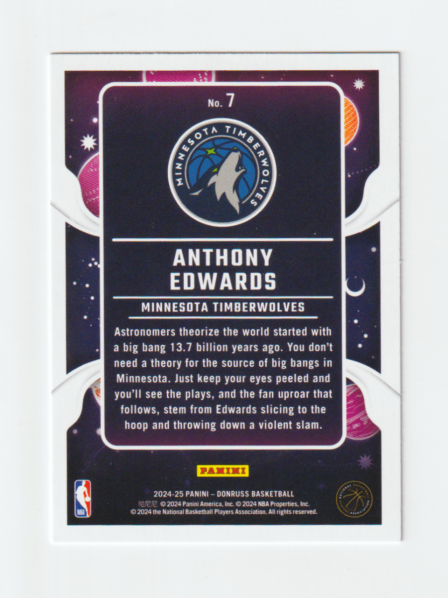 2024 - 25 DONRUSS ANTHONY EDWARDS ZERO GRAVITY by Fabio’s Black Box on MYNTED
