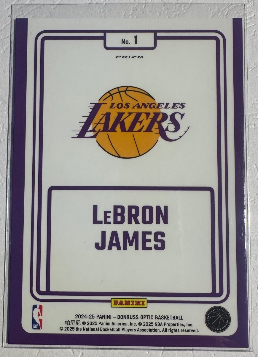 2024 - 25 Donruss Optic 1 Lebron James Winner Stays Silver Prizm Lakers by Coolectibles on MYNTED