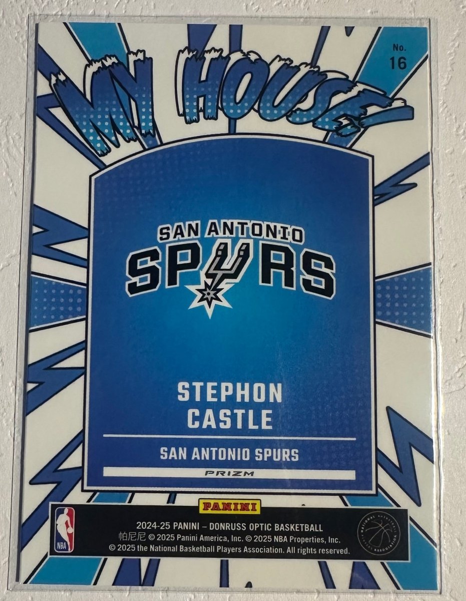 2024 - 25 Donruss Optic Stephon Castle My House Purple Prizm Rookie 16 by Coolectibles on MYNTED
