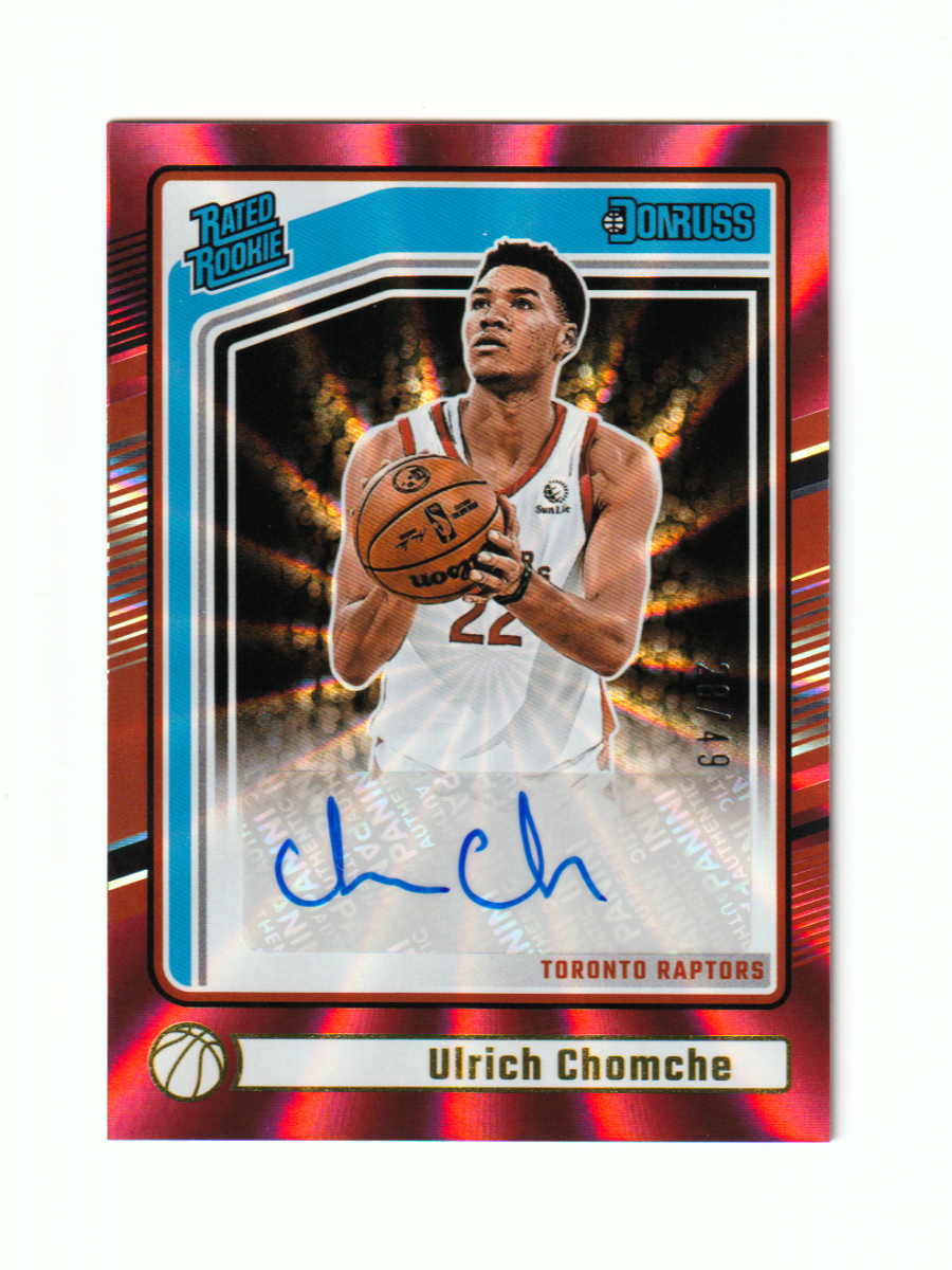 2024 - 25 DONRUSS ULRICH CHOMCHE RATED ROOKIE SIGNATURE RED LASER /49 by Fabio’s Black Box on MYNTED