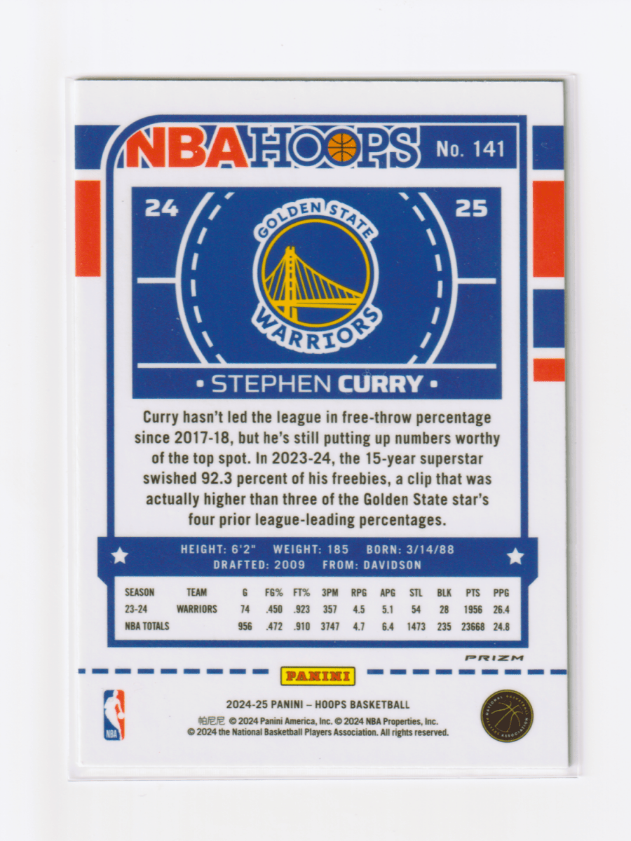 2024 - 25 NBA HOOPS STEPHEN CURRY PREMIUM STOCK CHECKERBOARD CASE HIT by Fabio’s Black Box on MYNTED