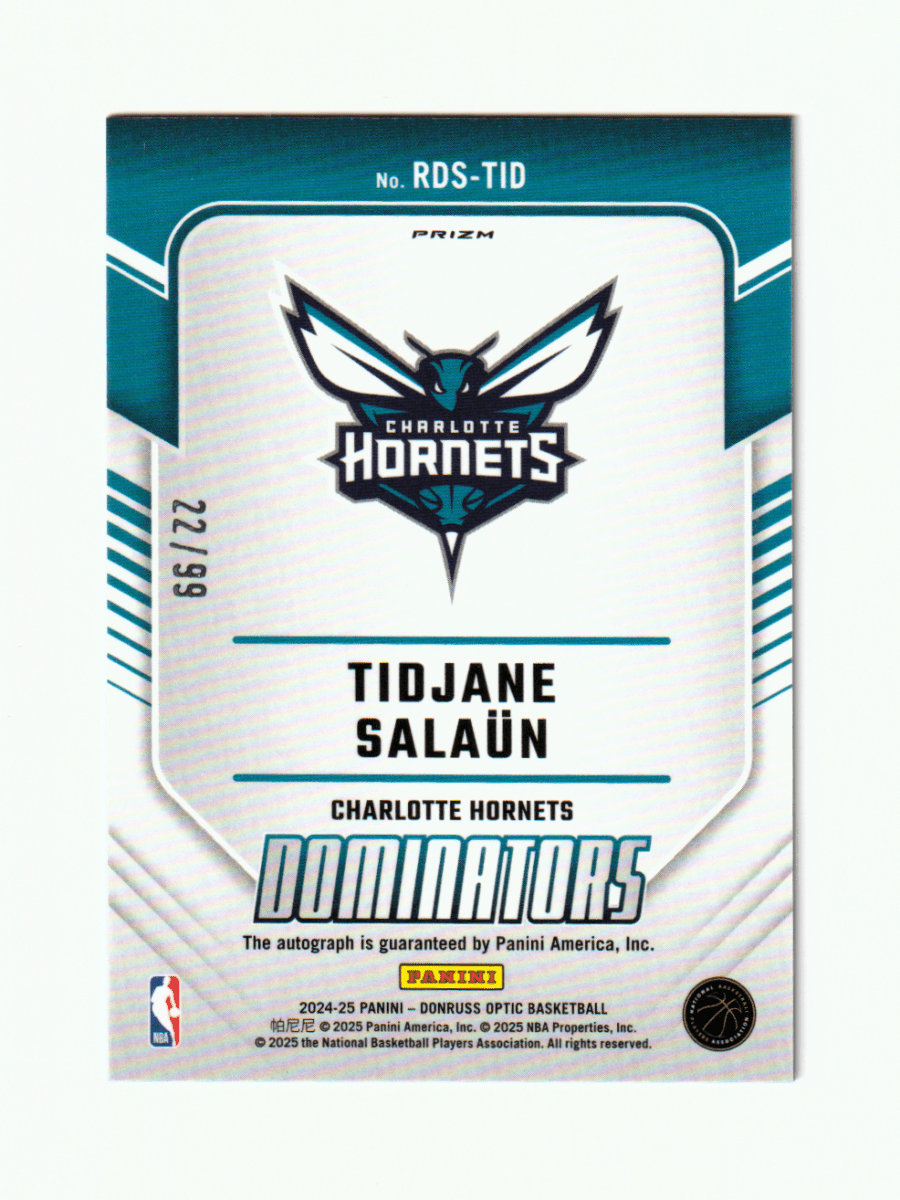 2024 - 25 OPTIC TIDJANE SALAUN DOMINATORS ROOKIE AUTO HOLO /99 by Fabio’s Black Box on MYNTED