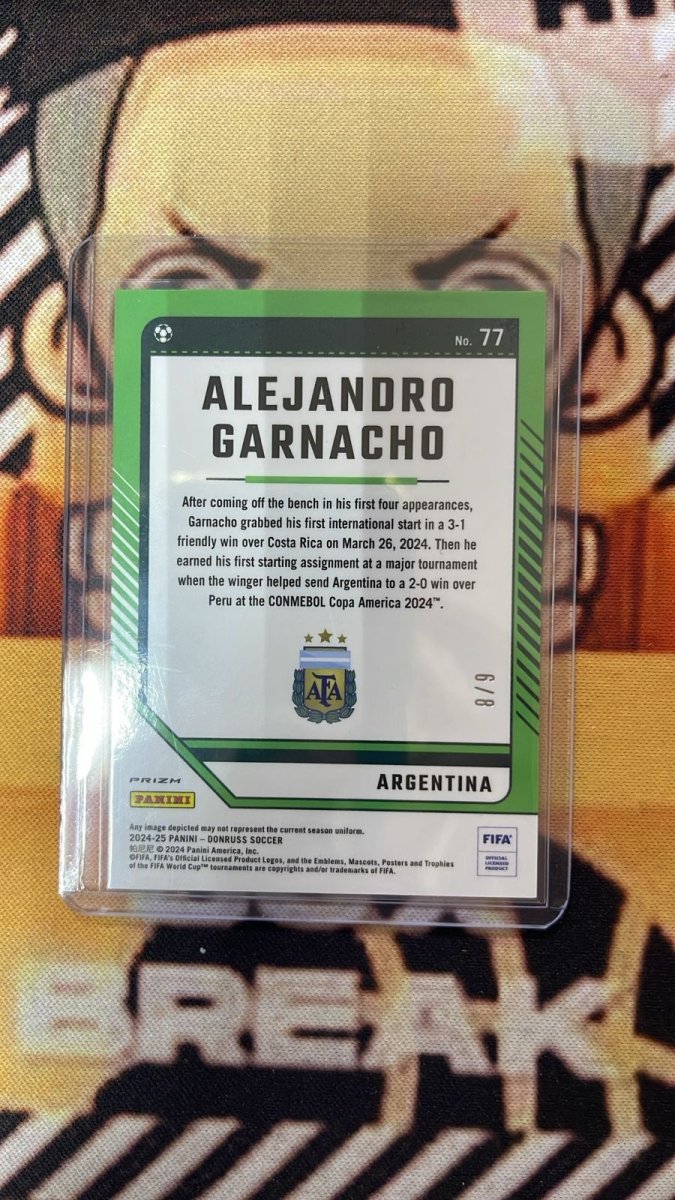 2024 - 25 Panini Donruss Optic FIFA - Alejandro Garnacho Dragon Parallel /9 by Card Market Ahuy on MYNTED