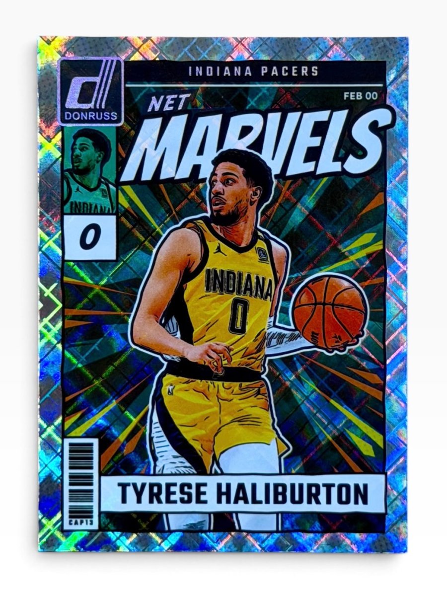 2024-25 Panini Donruss Tyrese Haliburton Net Mervels Diamond by Fabio’s Black Box on MYNTED