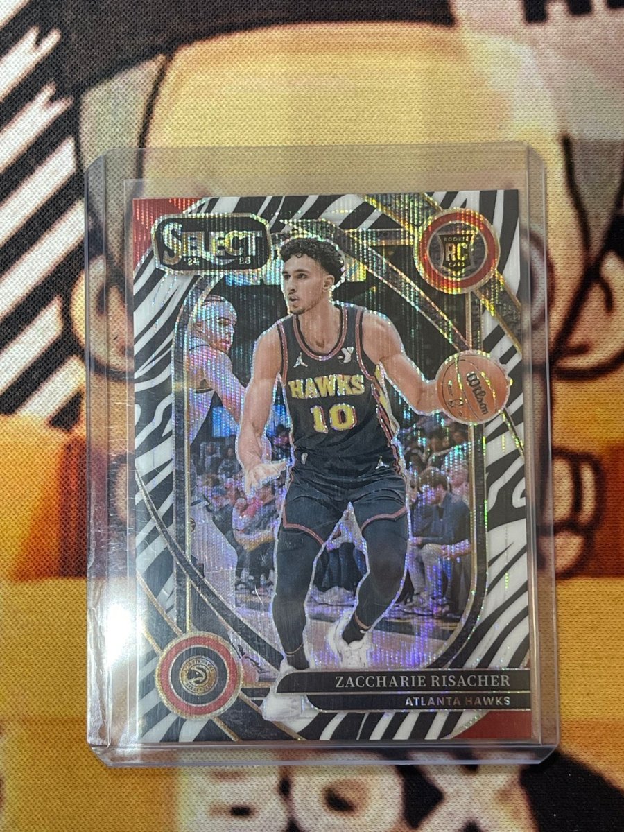 2024 - 25 Panini Prizm Courtside Zebra SSP Rookie - Zaccharie Risacher by Card Market Ahuy on MYNTED
