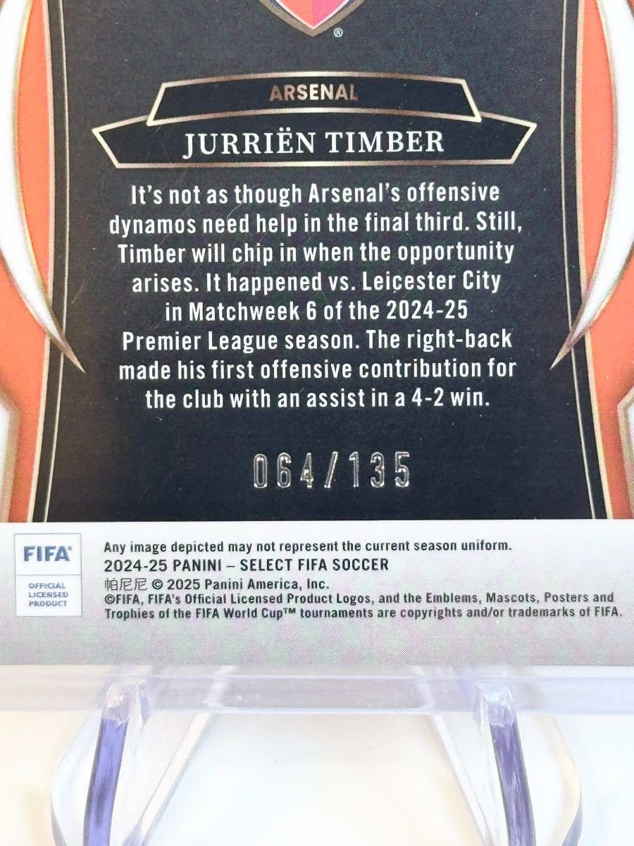 2024 - 25 Panini Select FIFA Jurrien Timber Camo /135 Arsenal by Better Call Sal on MYNTED