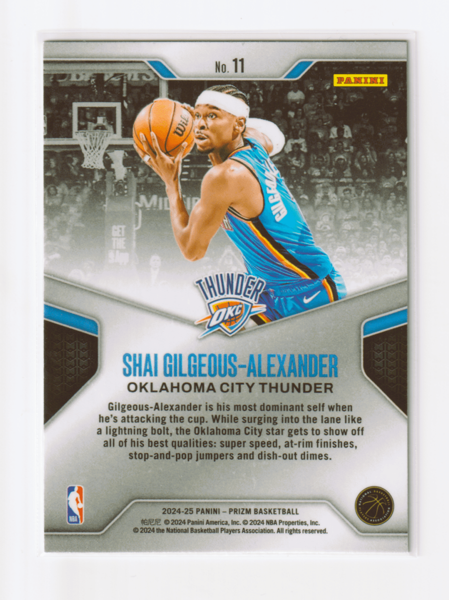 2024 - 25 PRIZM SHAI GILGEOUS - ALEXANDER DOMINANCE ( BASE INSERT ) by Fabio’s Black Box on MYNTED