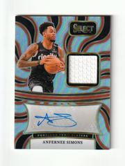 2024 - 25 SELECT ANFERNEE SIMONS AUTOGRAPHED MEMORABILIA SILVER /99 by Fabio’s Black Box on MYNTED
