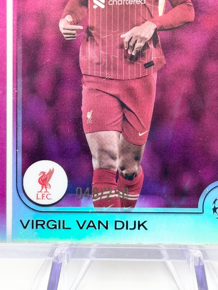 2024 - 25 Topps Chrome UCC Virgil van Dijk Pink Refractor /250 by Better Call Sal on MYNTED