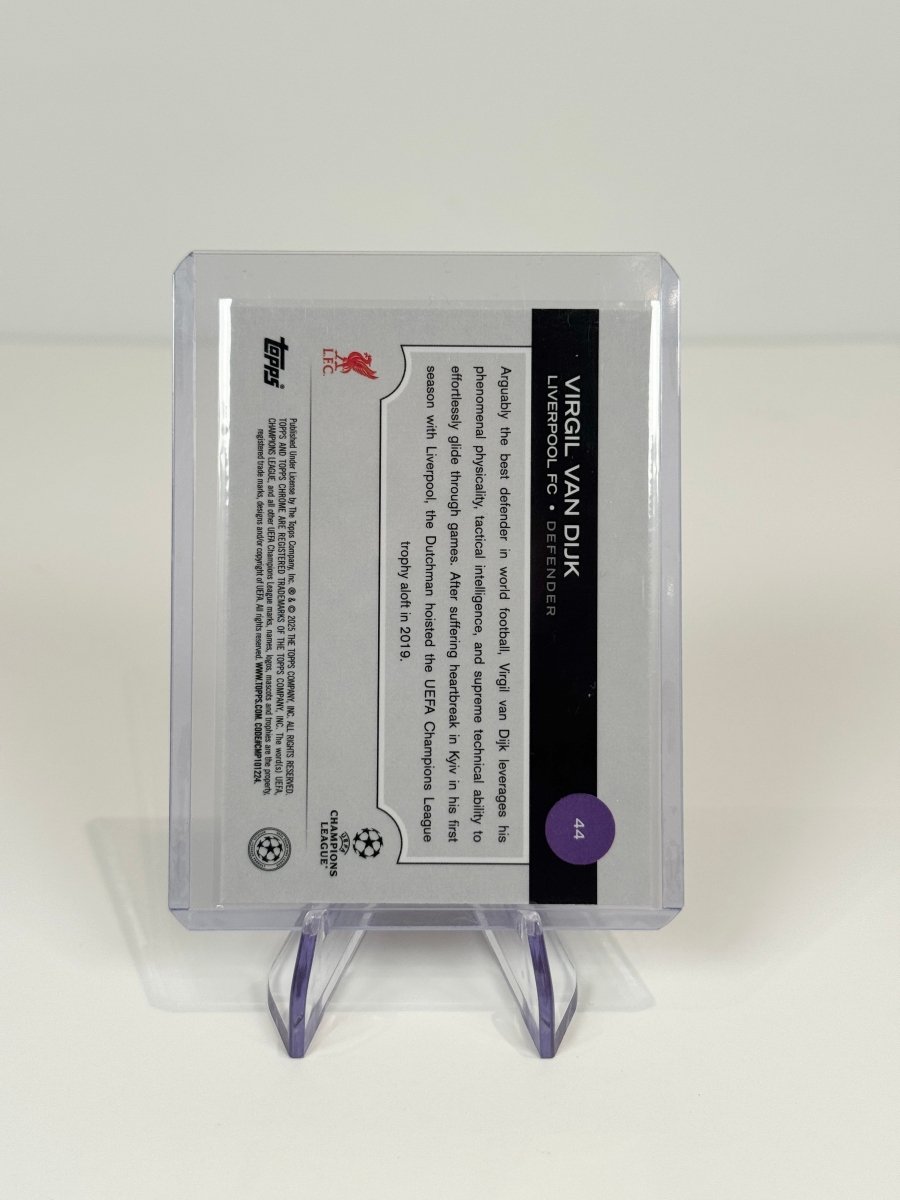 2024 - 25 Topps Chrome UCC Virgil van Dijk Pink Refractor /250 by Better Call Sal on MYNTED