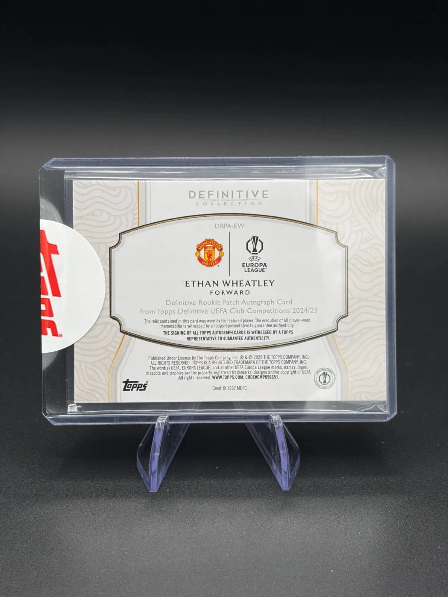 2024-25 Topps Definitive UCC Ethan Wheatley Rookie Patch Auto 41/50 DRPA-EW Manchester United by Better Call Sal on MYNTED