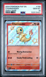 2024 POKEMON PAF EN-PALDEAN FATES 109 CHARMANDER SHINY RARE - PSA GEM MINT 10 by Poké Dubai on MYNTED