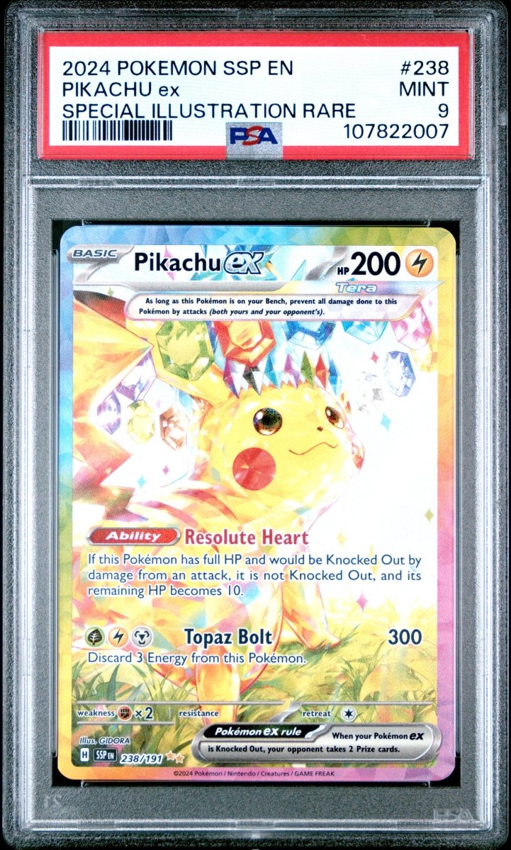 2024 POKEMON SSP EN - SURGING SPARKS 238 PIKACHU EX SPECIAL ILLUSTRATION RARE - PSA 9 by Poké Dubai on MYNTED