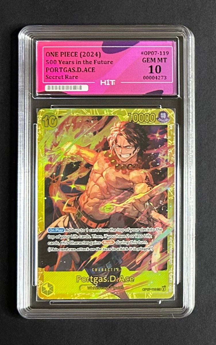 2024 PORTGAS.D.ACE - Secret Rare OP07 - 119 (Hit Grade 10) by MEGA on MYNTED