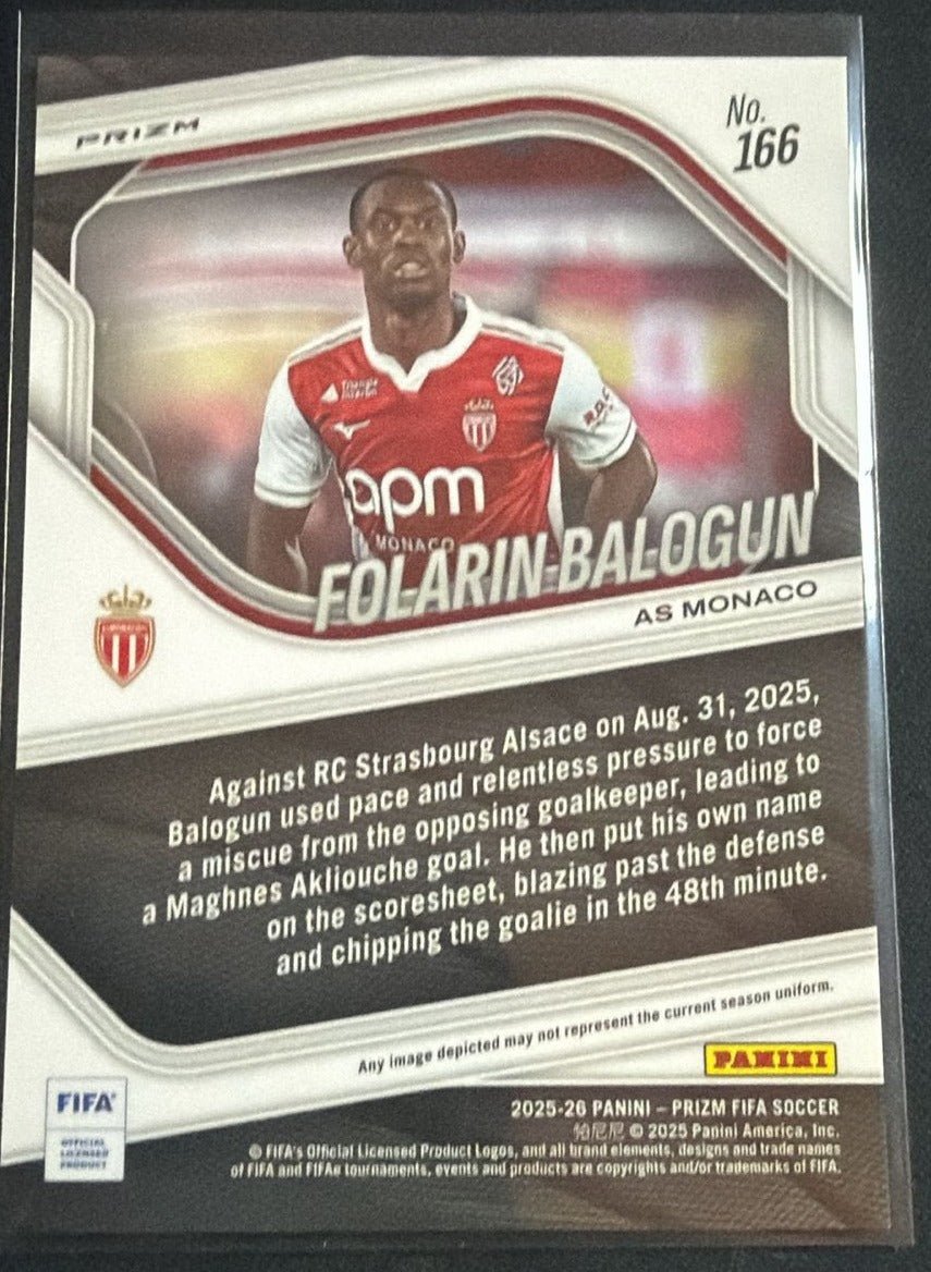 2025-26 Panini Prizm FIFA Folarin Balogun 166 by House Of Cards on MYNTED