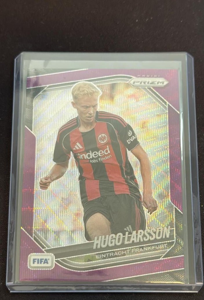 2025-26 Panini Prizm FIFA Hugo Larsson 292 Purple Wave /49 by House Of Cards on MYNTED