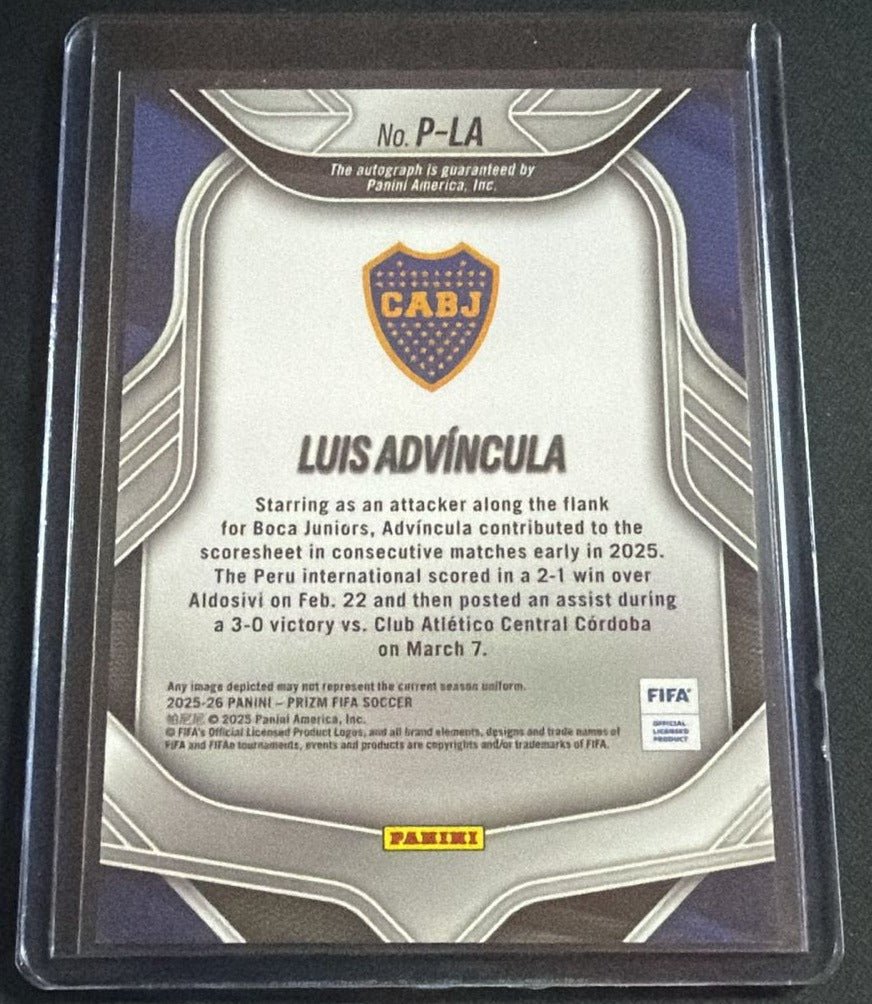 2025-26 Panini Prizm FIFA Luis Advincula P-LA Penmanship by House Of Cards on MYNTED