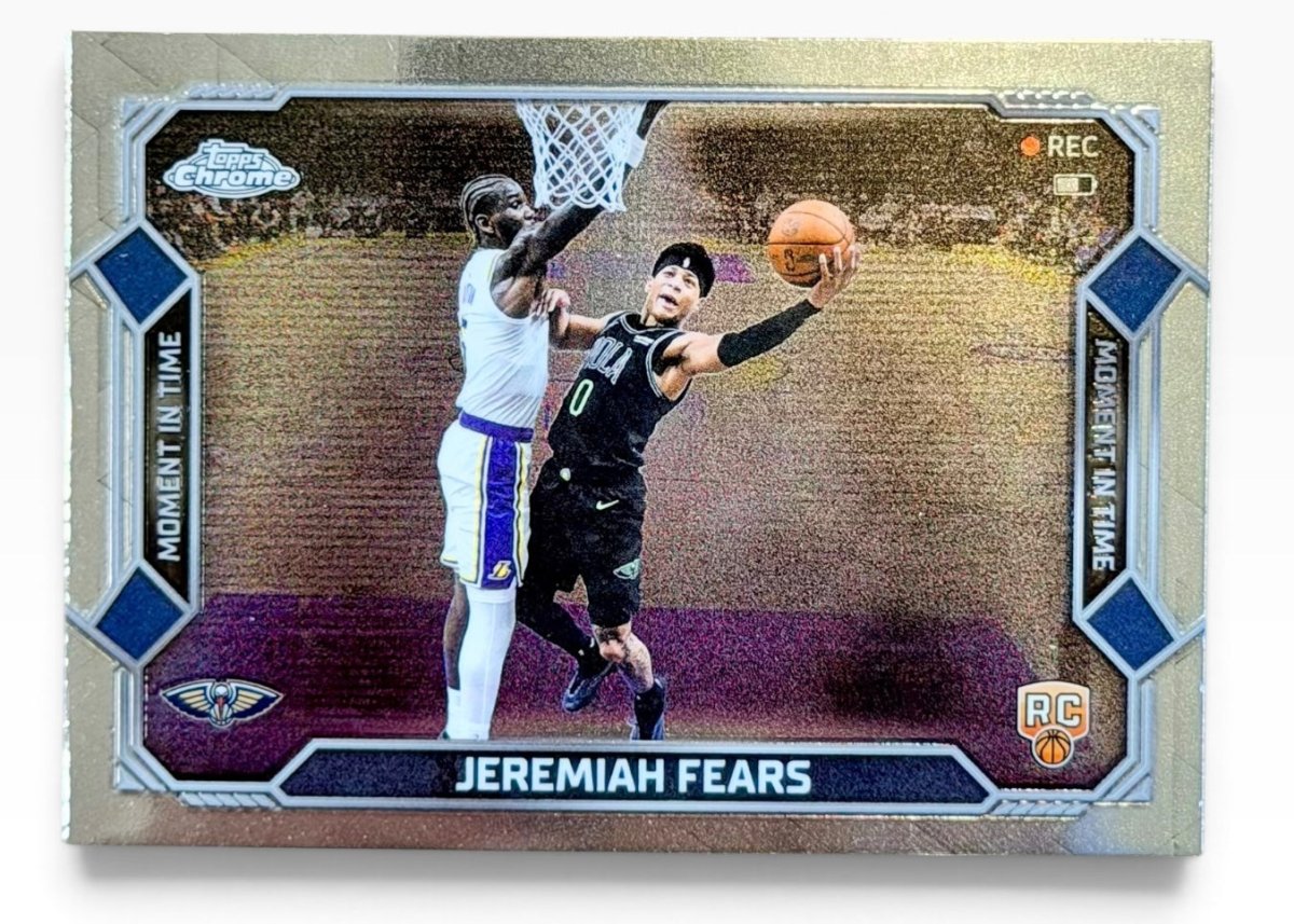 2025-26 Topps Chrome Update Jeremiah Fears Moment in Time by Fabio’s Black Box on MYNTED