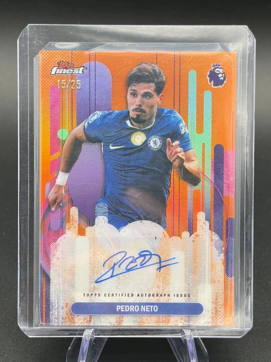 2025-26 Topps Finest Premier League Pedro Neto Finest Auto Orange 15/25 FA-PN Chelsea by Better Call Sal on MYNTED