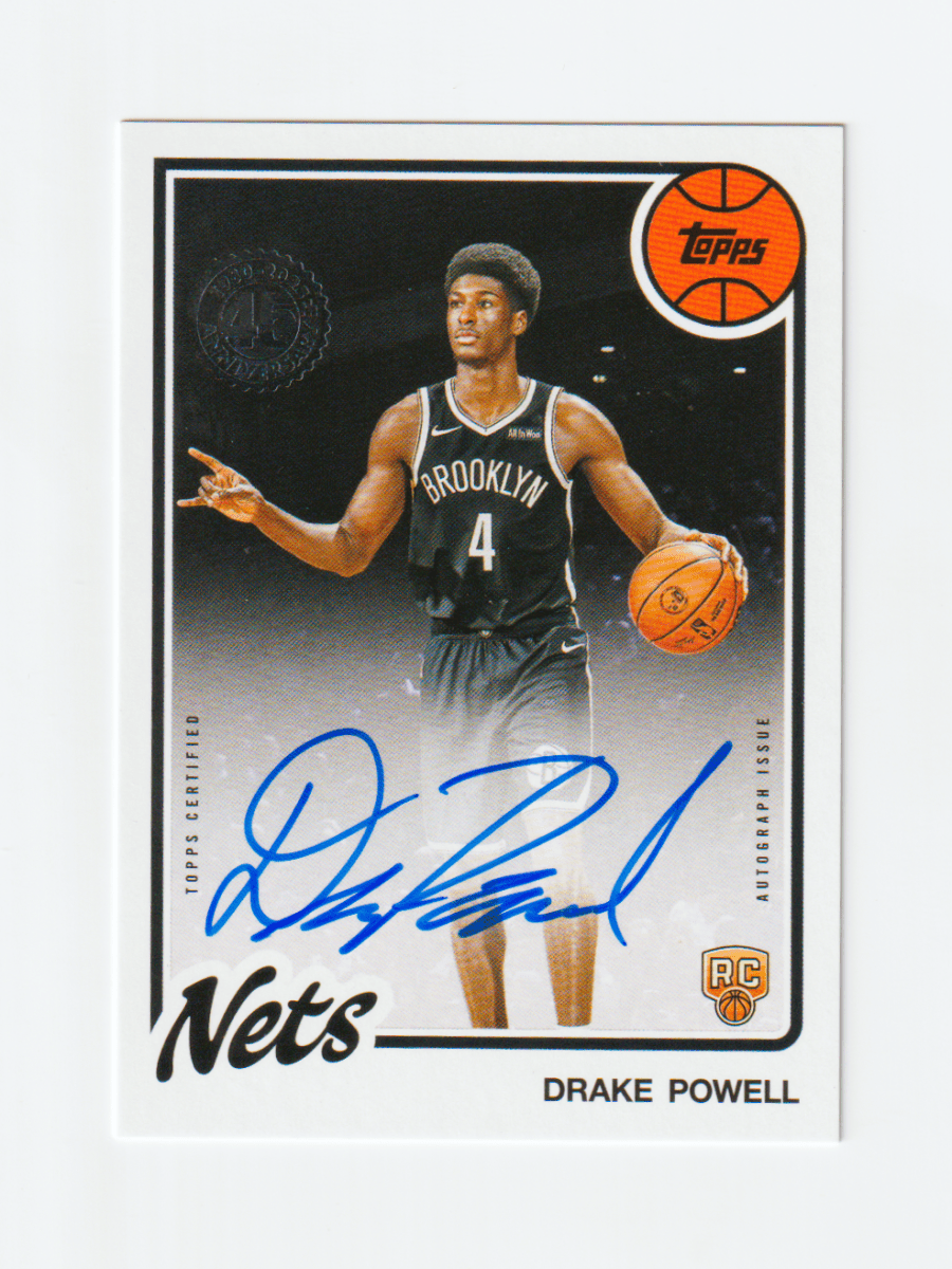 2025 - 26 TOPPS FLAGSHIP DRAKE POWELL 1980 45TH ANNIVERSARY ON CARD ROOKIE AUTO by Fabio’s Black Box on MYNTED