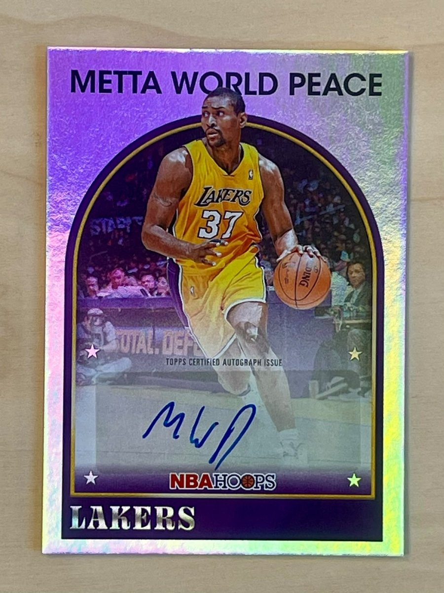 2025-26 Topps Hoops Basketball Meta World Peace Hoops 1989 Signature by Fabio’s Black Box on MYNTED