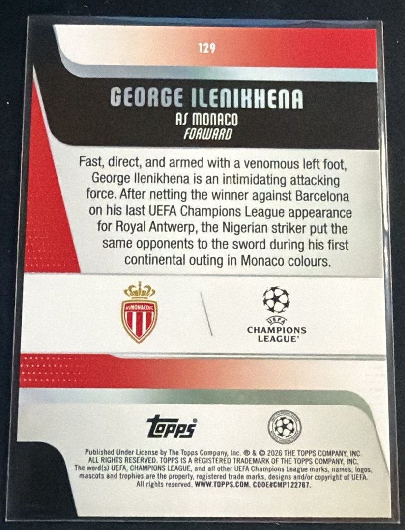 2025-26 Topps UEFA Champions League George Ilenikhena 129 /250 by House Of Cards on MYNTED