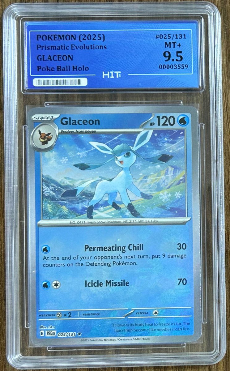 2025 GLACEON - Poke Ball Holo 025/131 (HIT Grade 9.5) by MEGA on MYNTED