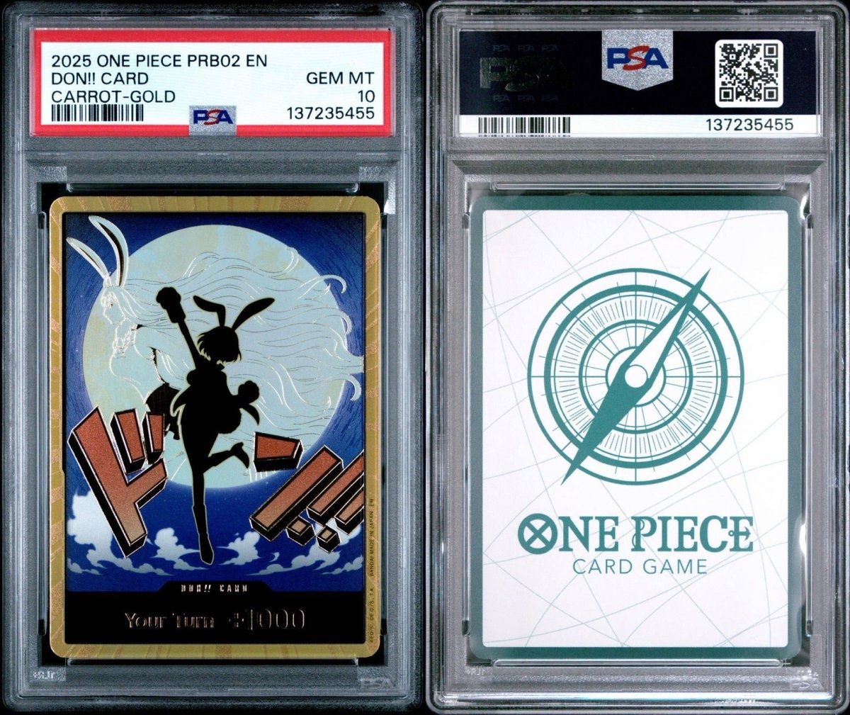 2025 One Piece PRB02- DON!! Card Carrot-Gold - PSA 10 by Sealed Collectibles on MYNTED
