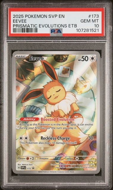 2025 POKEMON SVP EN - SV BLACK STAR PROMO 173 EEVEE PRISMATIC EVOLUTIONS ETB - PSA GEM MINT 10 by Poké Dubai on MYNTED