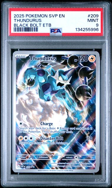2025 POKEMON SVP EN - SV BLACK STAR PROMO 209 THUNDURUS BLACK BOLT ETB PSA 9 by PsychTCG on MYNTED