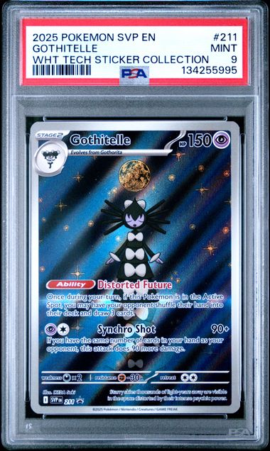 2025 POKEMON SVP EN - SV BLACK STAR PROMO 211 GOTHITELLE WHT TECH STICKER COLLECTION PSA 9 by PsychTCG on MYNTED