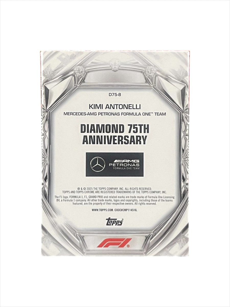 2025 Topps Chrome F1 Kimi Antonelli Diamond 75th Anniversary by Fabio’s Black Box on MYNTED