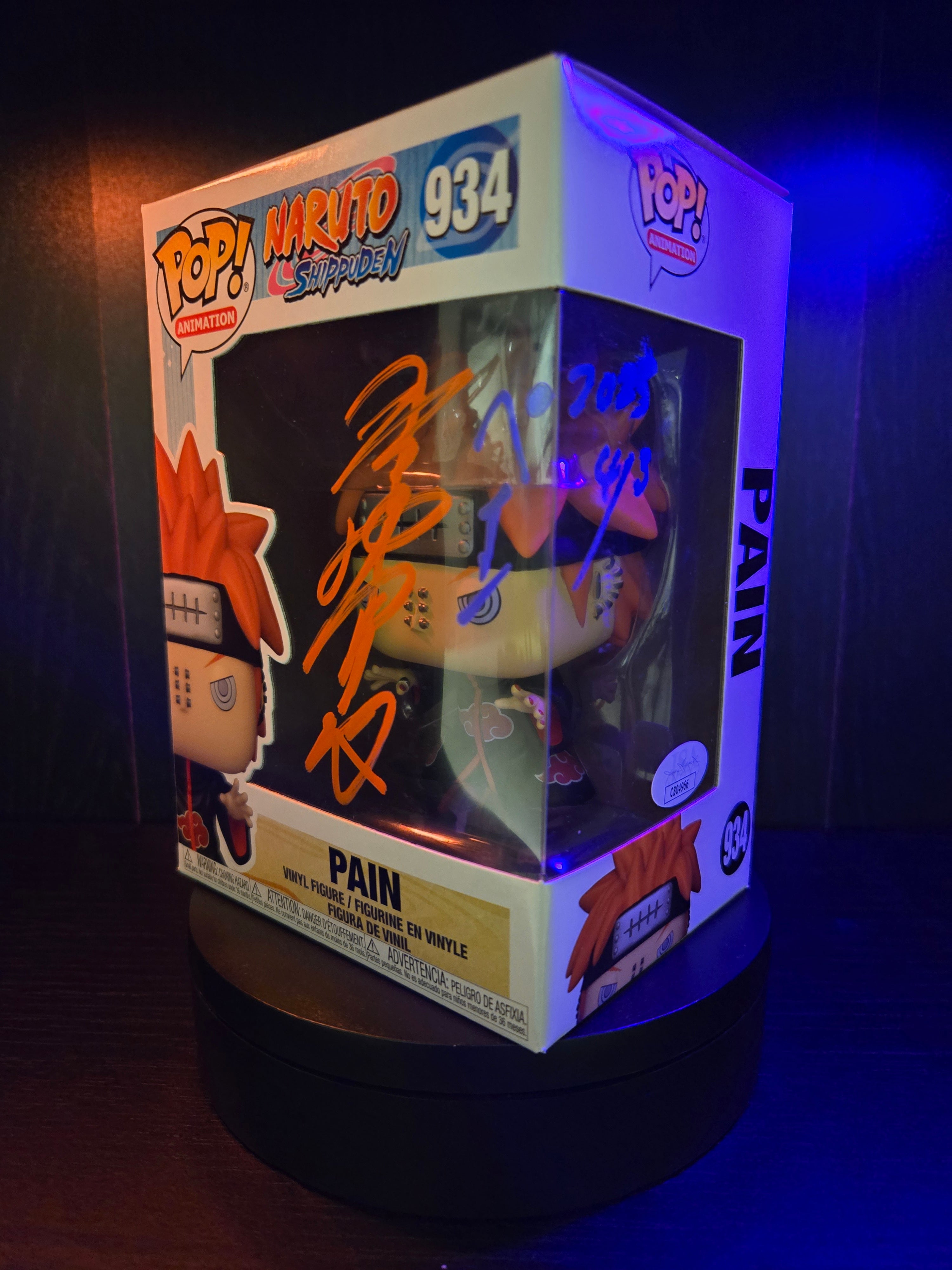 Funko Pain (Naruto) Autographed by JVA Kenyu Horiuchi  Authenticated by JSA