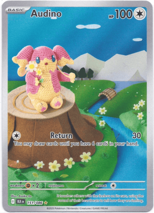 Audino Black Bolt Illustration Rare 151/086