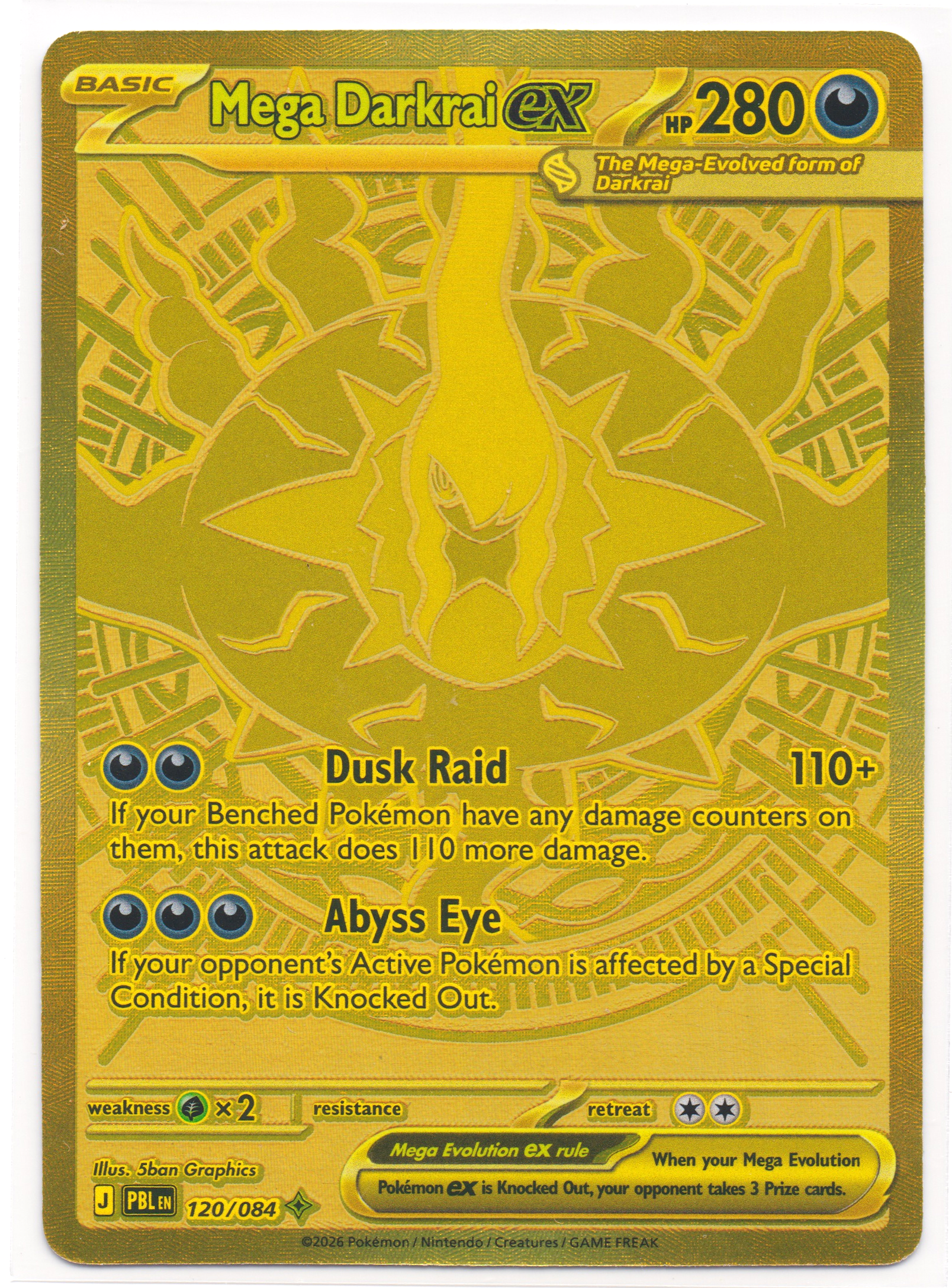 Mega Darkrai ex - 120/084 Pitch Black Mega Hyper Rare 120/084