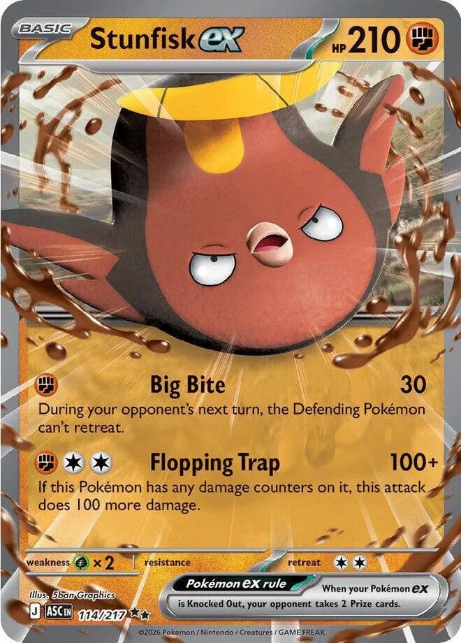 2026 Mega Evolution Ascended Heroes Stunfisk EX 114/217 - Double Rare by Fabio’s Black Box on MYNTED