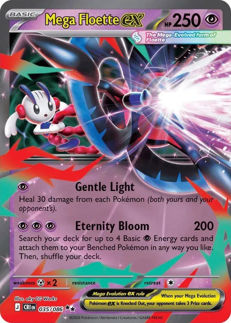2026 Mega Evolutions Chaos Rising Mega Floette EX 035/086- Double Rare by Fabio’s Black Box on MYNTED