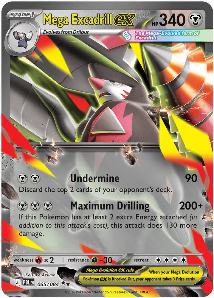 2026 Mega Evolutions Pitch Black Mega Excadrill EX 065/084 - Double Rare by Fabio’s Black Box on MYNTED