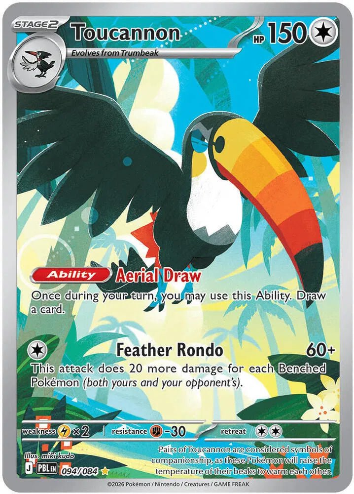 2026 Mega Evolutions Pitch Black Toucannon 094/084 - Illustration Rare by Fabio’s Black Box on MYNTED