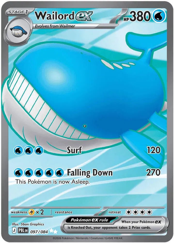 2026 Mega Evolutions Pitch Black Wailord EX 097/084 - Ultra Rare by Fabio’s Black Box on MYNTED